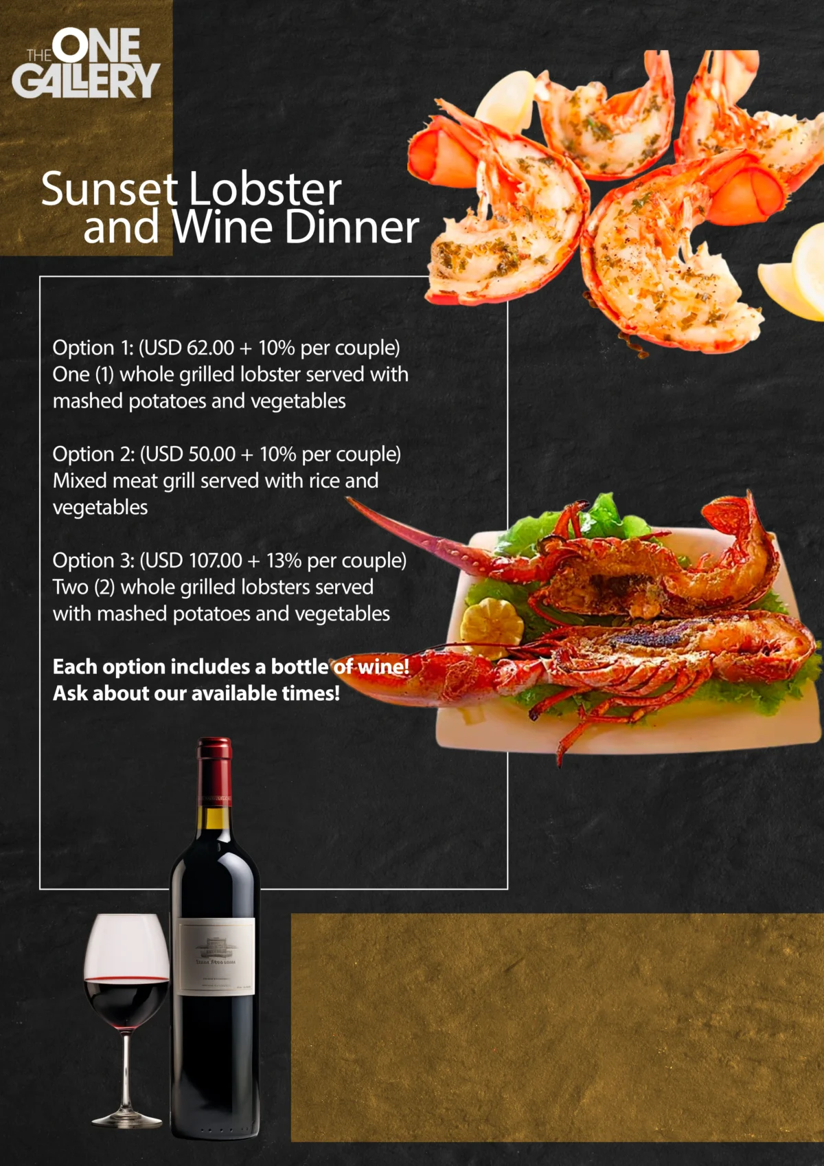 Sunset Lobster and Wine Dinner